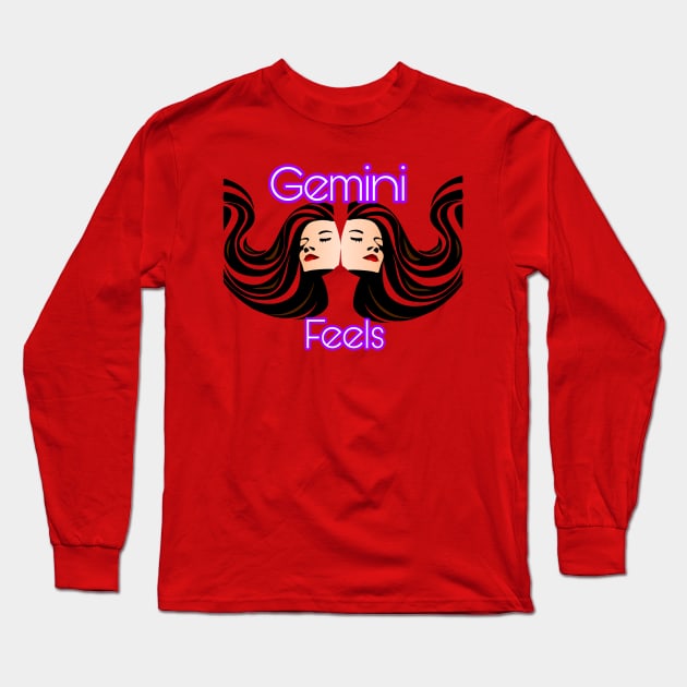 Gemini Feels Long Sleeve T-Shirt by CocoBayWinning 